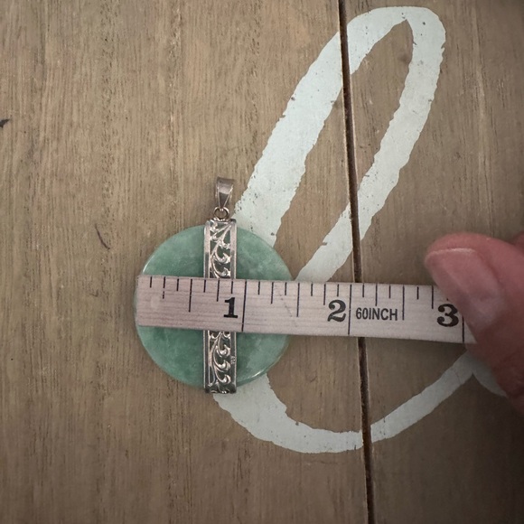 Sterling Silver and Jade Pendant - Picture 7 of 7